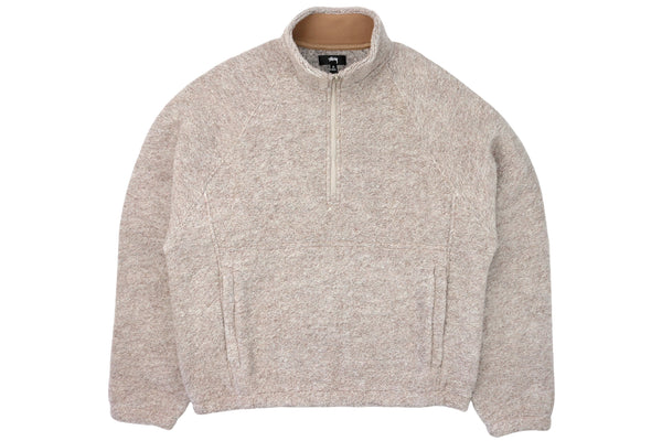 Wool Blend Sherpa Mock Neck